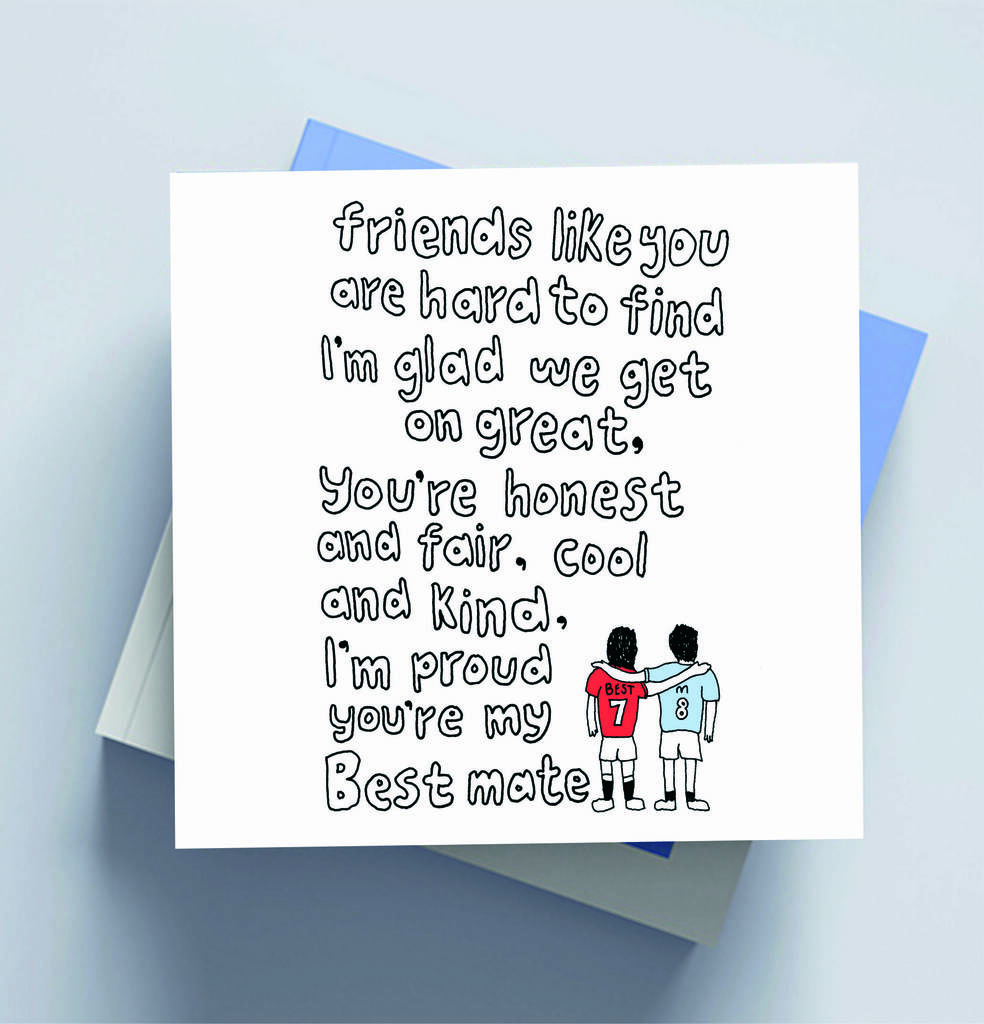 'Best Mate' Card By Rael & Pappie