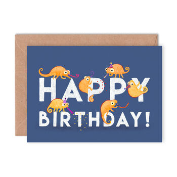 Happy Birthday Chameleon Card, 2 of 2