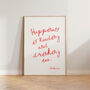 Happiness Is Reading And Drinking Tea Wall Print, thumbnail 2 of 9