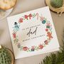 Personalised Cute Christmas Wreath Card For Dad, thumbnail 1 of 7