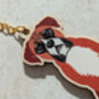 Boxer Dog Wooden Keyring With Optional Christmas Card, thumbnail 8 of 12