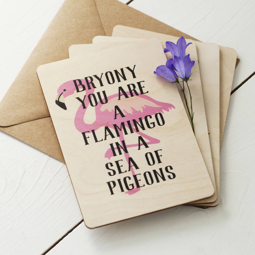 personalised quotes wooden greetings card by seahorse