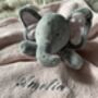 Embroidered Pink And Grey Baby Elephant Comforter, thumbnail 4 of 8