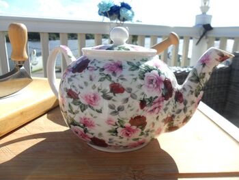 Two Cup Teapot In Ditsy Summertime Chintz Design, 8 of 8