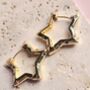 Star Hoop Earrings With Cubic Zirconia, thumbnail 1 of 7