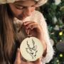 Embroidered Christmas Reindeer Hoop, thumbnail 1 of 5