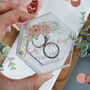 Hexagonal Acrylic Personalised Wedding Ring Box, thumbnail 2 of 12