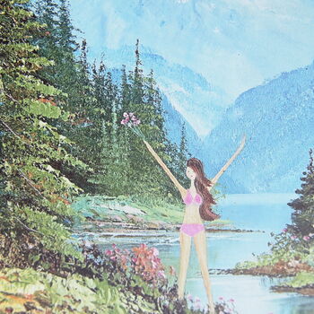 Girl In Mountains Landscape Birthday Card, 2 of 6