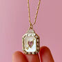 Love Struck Pearl Heart Pendant On Gold Filled Chain, thumbnail 1 of 9