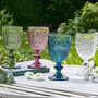 Four Luxury Embossed Wine Glasses, thumbnail 3 of 6