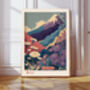Japanese Purple Mountain Art Print, thumbnail 1 of 3