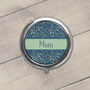 Personalised Blue Floral Pill Box, thumbnail 1 of 3