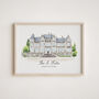 Personalised Wedding Church Watercolour Hand Drawn Sketch – Couple Gift, thumbnail 8 of 12