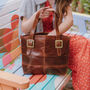 Large Leather Tote Bag With Zip Closure And Crossbody Strap, thumbnail 2 of 7