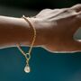 18ct Gold Eternity Twist Charm Collector Bracelet, thumbnail 4 of 5
