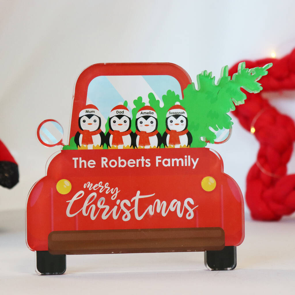 Personalised Family Christmas Penguin Ornament, 1 of 4