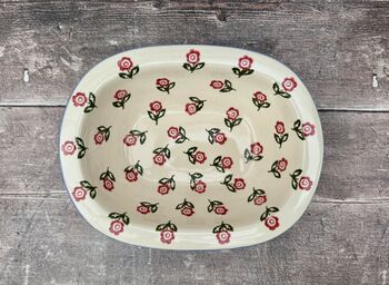 Scattered Rose Patterned Baking / Pie Dish, 24cm, 2 of 4