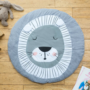 Personalised Lion Head Baby Play Mat, 2 of 2