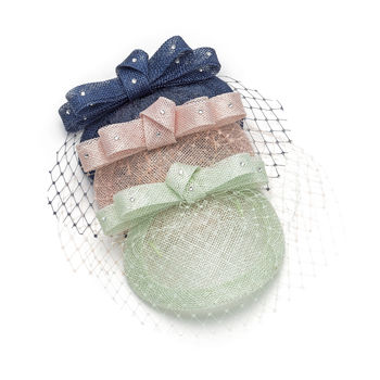 Vintage Inspired Veiled Fascinator In Many Colours, 7 of 12