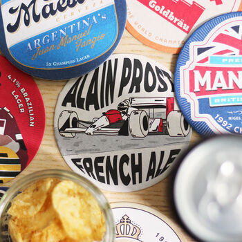 Formula One Legends Beer Mats X9 | Gift For F1 Fans, 3 of 8
