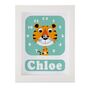 Personalised Childrens Tiger Clock, thumbnail 6 of 10