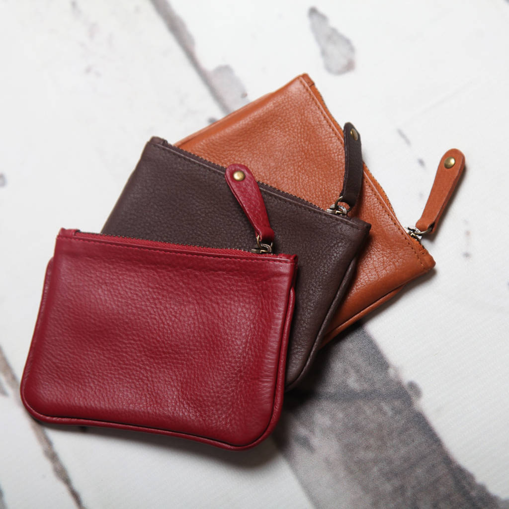 Personalised Unisex Leather Coin Purse By Nv London Calcutta | 0