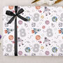 Three Sheets Of Children's 8th Birthday Space Wrapping Paper, thumbnail 2 of 2