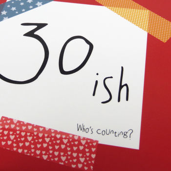Birthday '30ish… Who's Counting?' Funny Birthday Card, 2 of 5