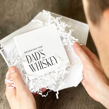 Reserved For Dad's Drink Personalised Ceramic Coaster, 2 of 10