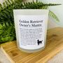 Fun Personalised Golden Retriever Dog Owner's Candle, thumbnail 2 of 11