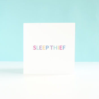 'Sleep Thief' New Baby Card, 2 of 3