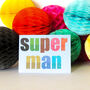 Mini Glittery Superman Card, thumbnail 1 of 2