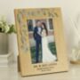 Personalised Botanical Oak Finish Photo Frame, thumbnail 1 of 4