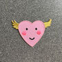 Happy Angel Heart Embroidered Iron On Patch, thumbnail 2 of 4