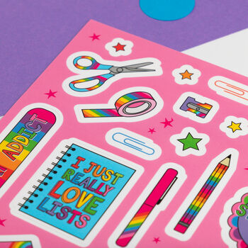 Stationery A5 Vinyl Sticker Sheet, 3 of 9