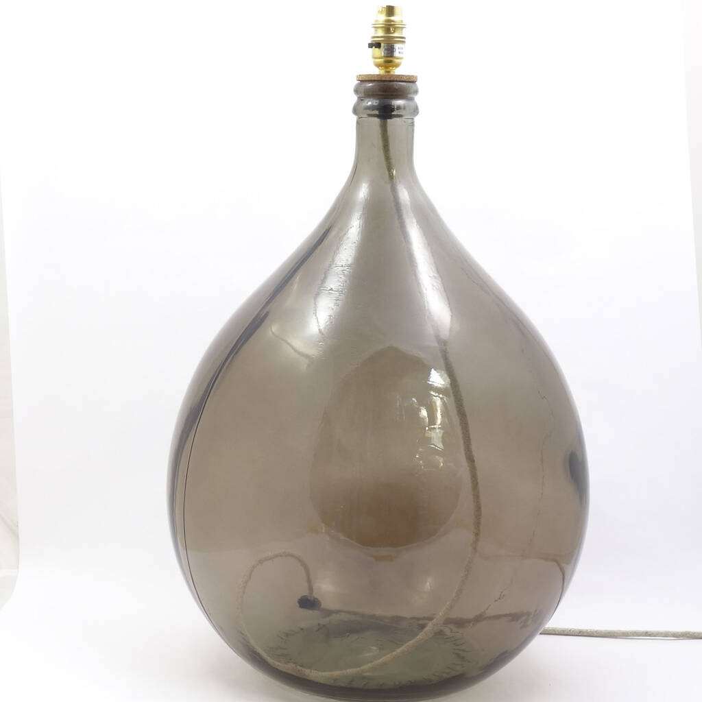 Recycled Glass Lamp 62cm Bottle Seven Colours By The Recycled