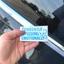 Currently Speeding Emotionally Funny Vinyl Car Sticker, thumbnail 4 of 10