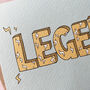 Legend Graffiti Style Greetings Card, thumbnail 3 of 3