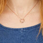 Rose Gold Plated 30th Birthday Rings Necklace, thumbnail 2 of 4