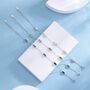 Baguette Chain Cz Satellite Bracelet In Sterling Silver, thumbnail 8 of 12