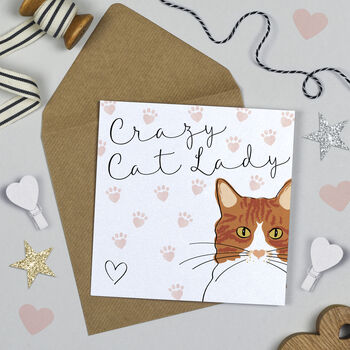 Crazy Cat Lady Card, Multiple Cat Designs, 4 of 9