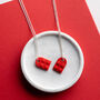Personalised Building Block Couples Heart Necklace, thumbnail 2 of 3