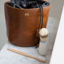Personalised Leather Wash Bag Drawstring, thumbnail 1 of 9