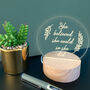 Engraved 'She Believed She Could' Mini Desk Lamp, thumbnail 4 of 7