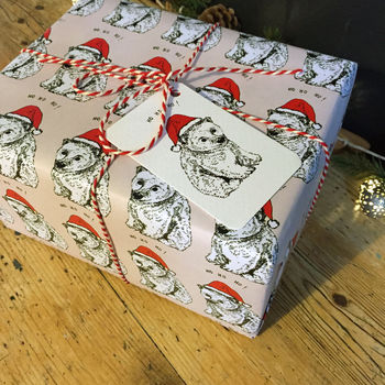 Polar Bear Cub Christmas Gift Wrapping Pack, 2 of 8