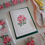 New Baby Girl Card – Pink Floral – Baby Shower, thumbnail 3 of 3