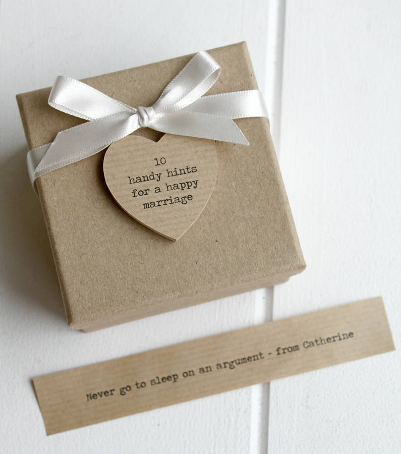 Personalised '10 Hints For A Happy Marriage' Box, 1 of 4
