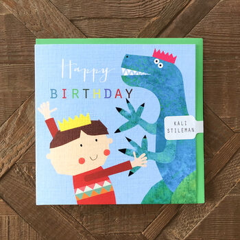 Dancing Dinosaur Birthday Card, 3 of 5