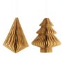 Recycled Hanging Christmas Tree Honeycomb Decoration, thumbnail 2 of 2