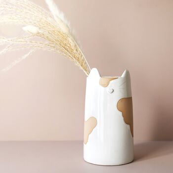 Textured Ceramic Cat Vase, 2 of 5